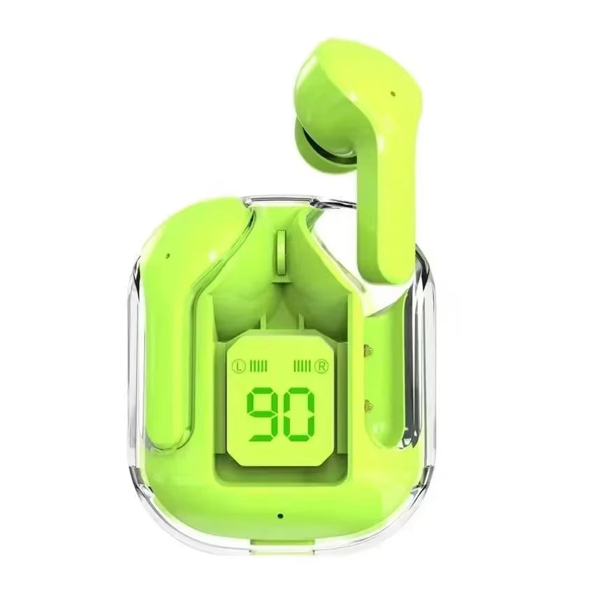 TWS Wireless Earphones – Noise Canceling, HiFi Stereo & Transparent Digital Case