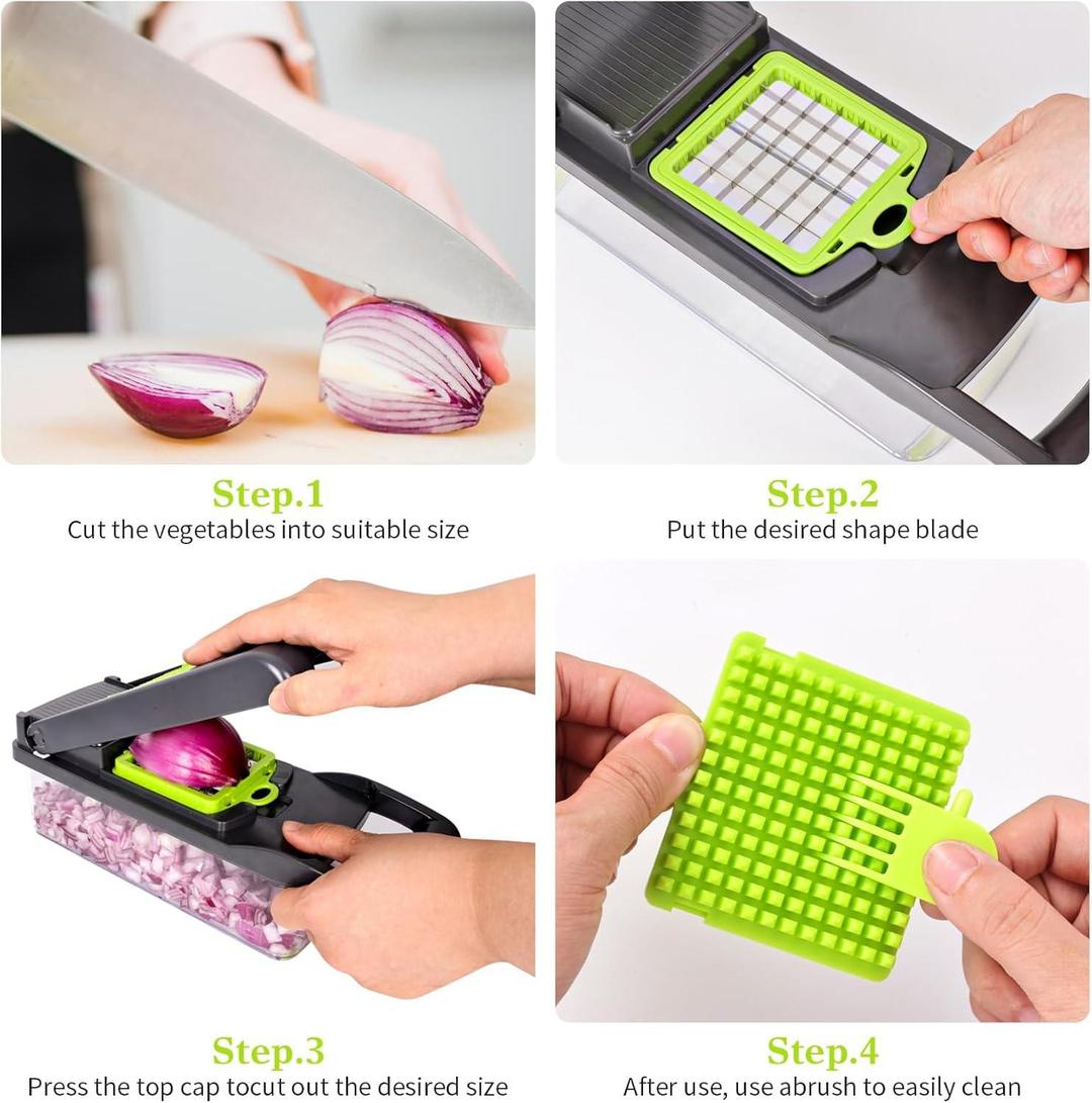 16-in-1 Vegetable Cutter & Slicer ā Fast, Easy & Safe Kitchen Tool