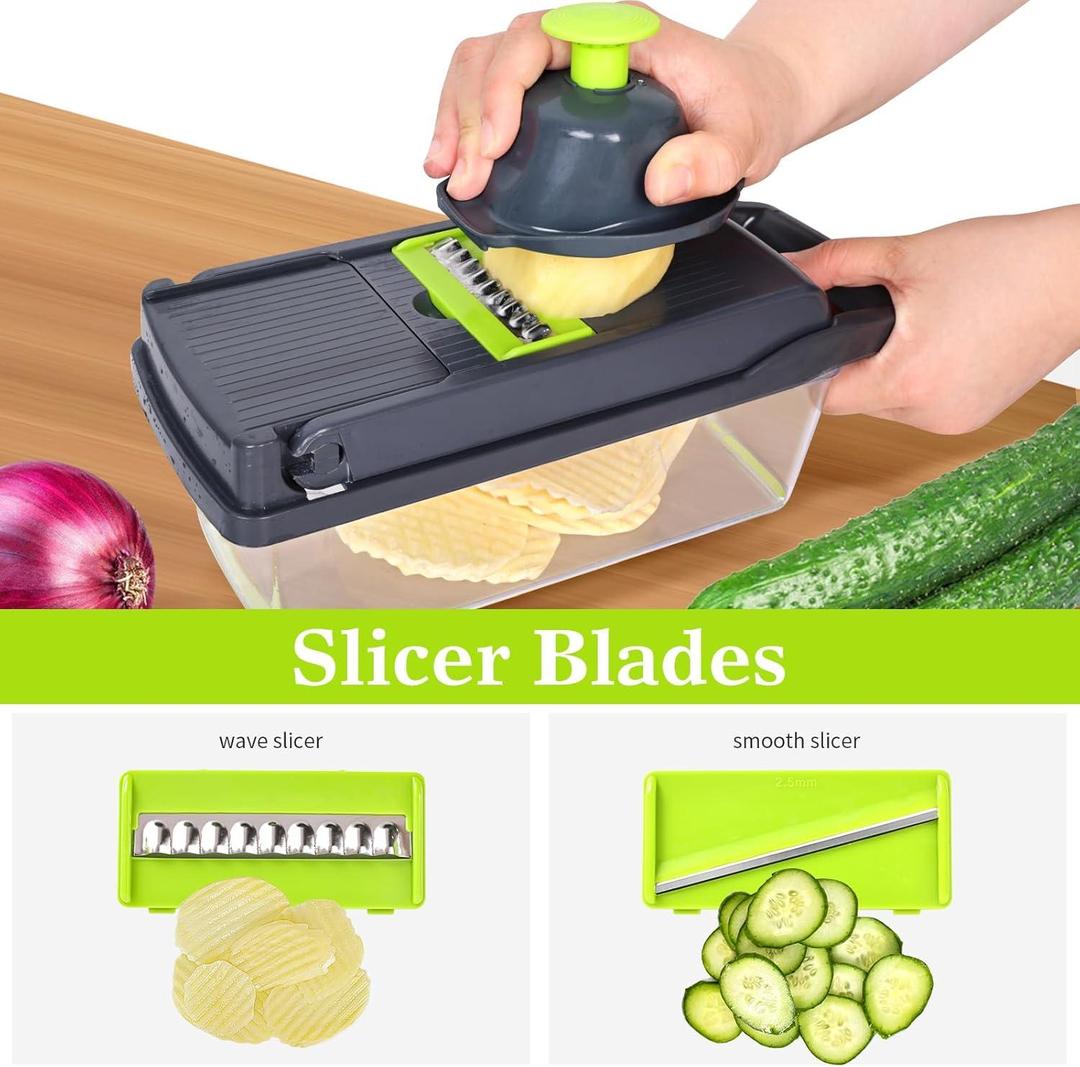 16-in-1 Vegetable Cutter & Slicer ā Fast, Easy & Safe Kitchen Tool