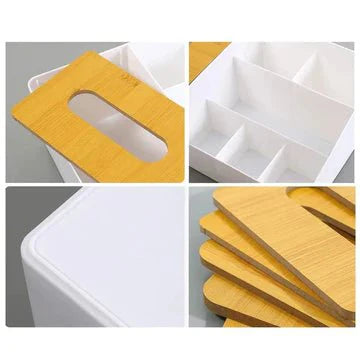 Wood-Topped Multi-Sectional Tissue Holder
