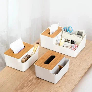 Wood-Topped Multi-Sectional Tissue Holder