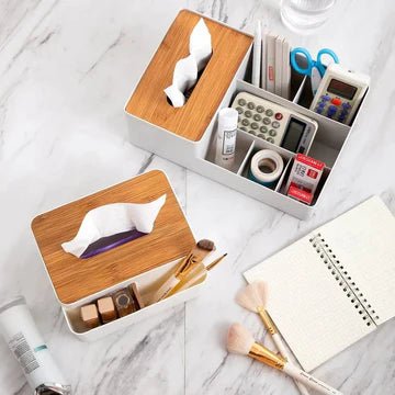 Wood-Topped Multi-Sectional Tissue Holder