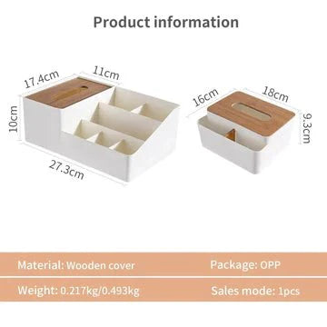 Wood-Topped Multi-Sectional Tissue Holder