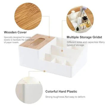 Wood-Topped Multi-Sectional Tissue Holder