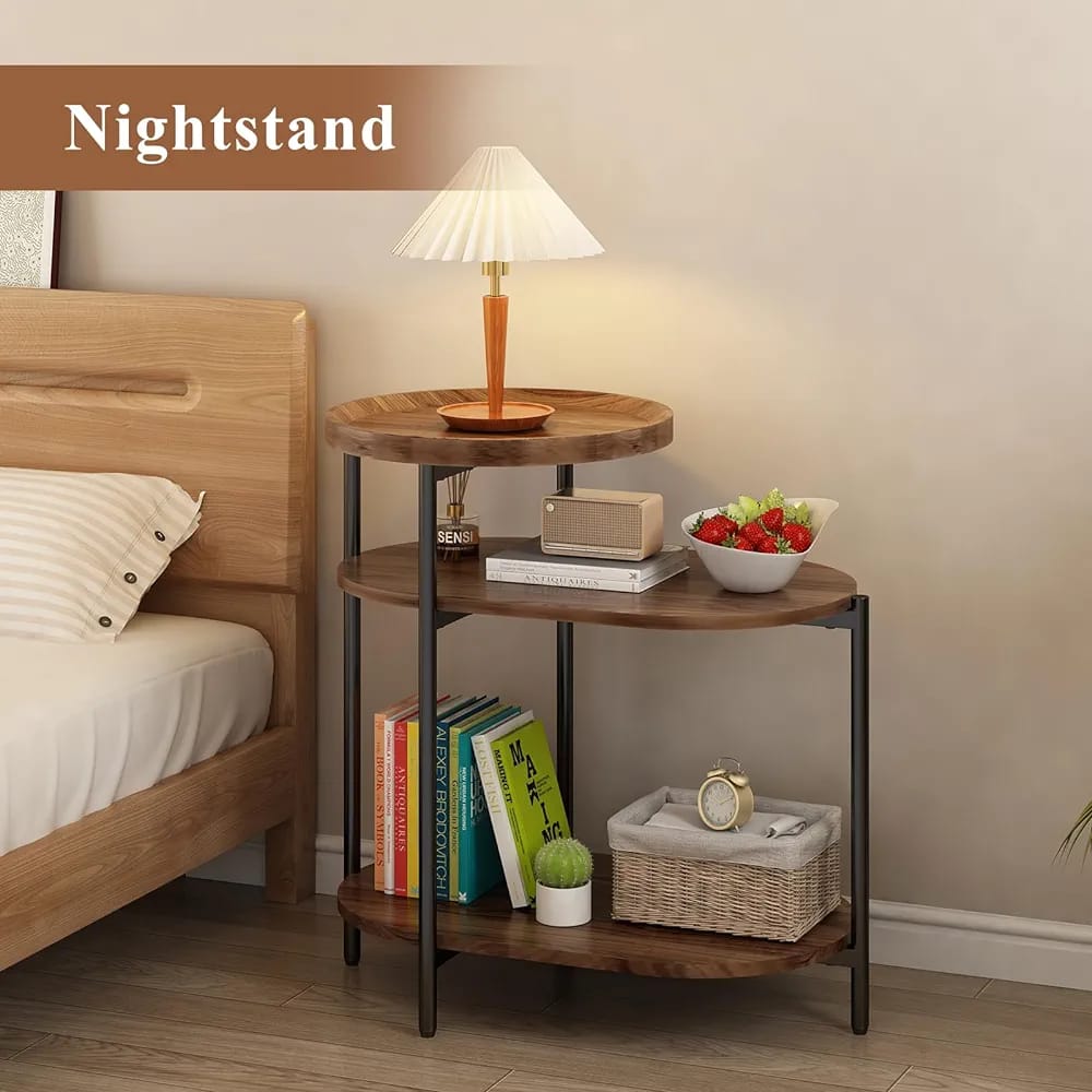 Wooden 3 tier side table