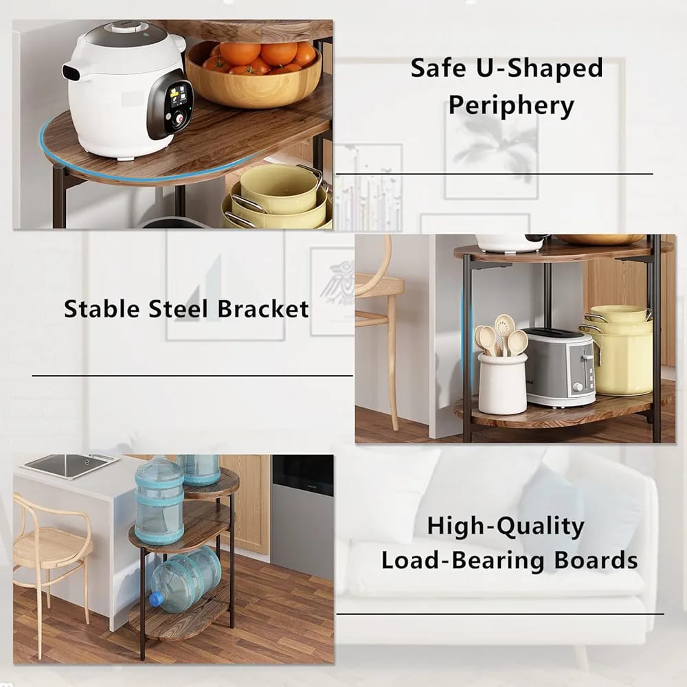 Wooden 3 tier side table