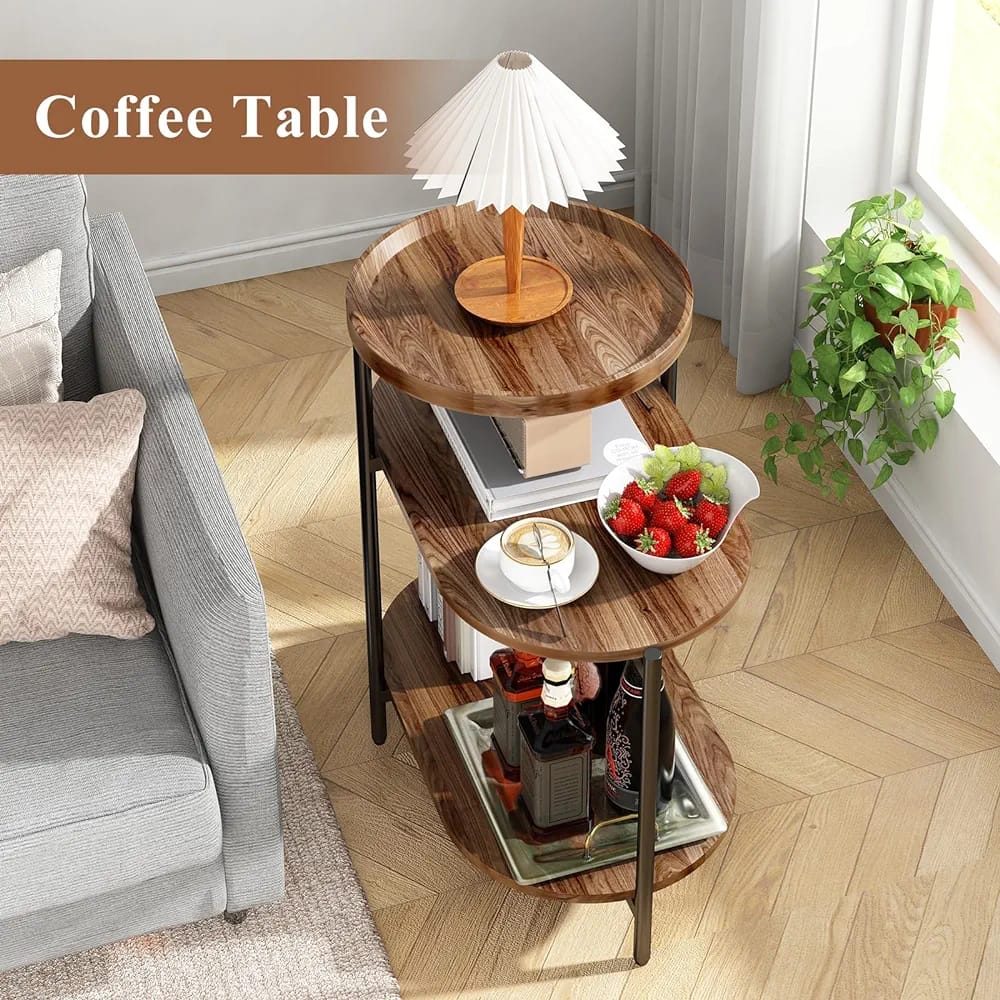 Wooden 3 tier side table