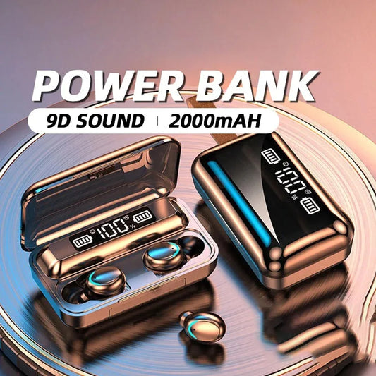 M10 Wireless Earbuds – Premium Sound, Long Battery & Power Bank Feature