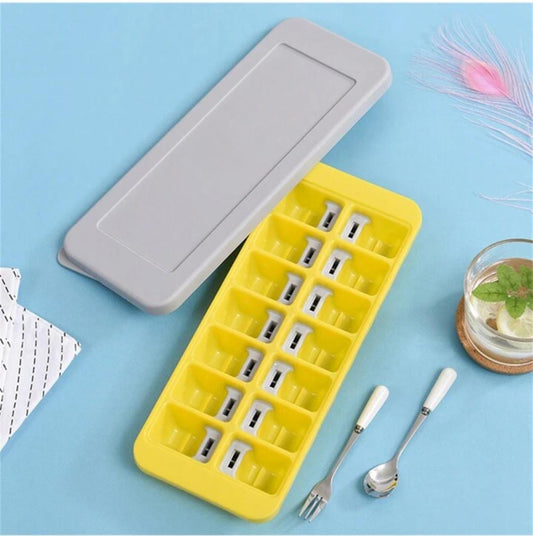 14 grid ice cube tray with lid