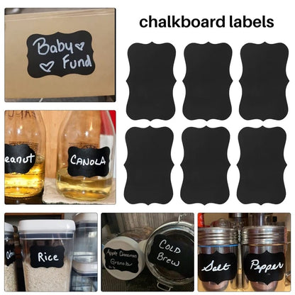 Wavy Shape Chalkboard Sticker With Pen